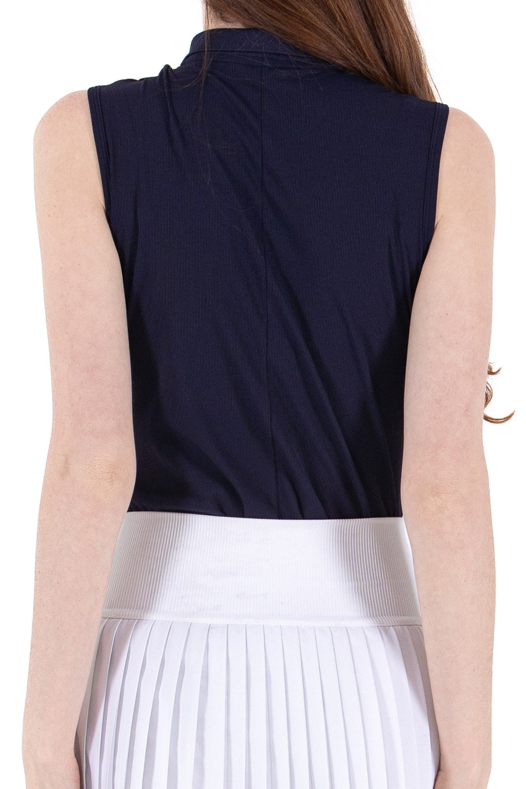 Foray Golf Rib Sleeveless Zip Polo