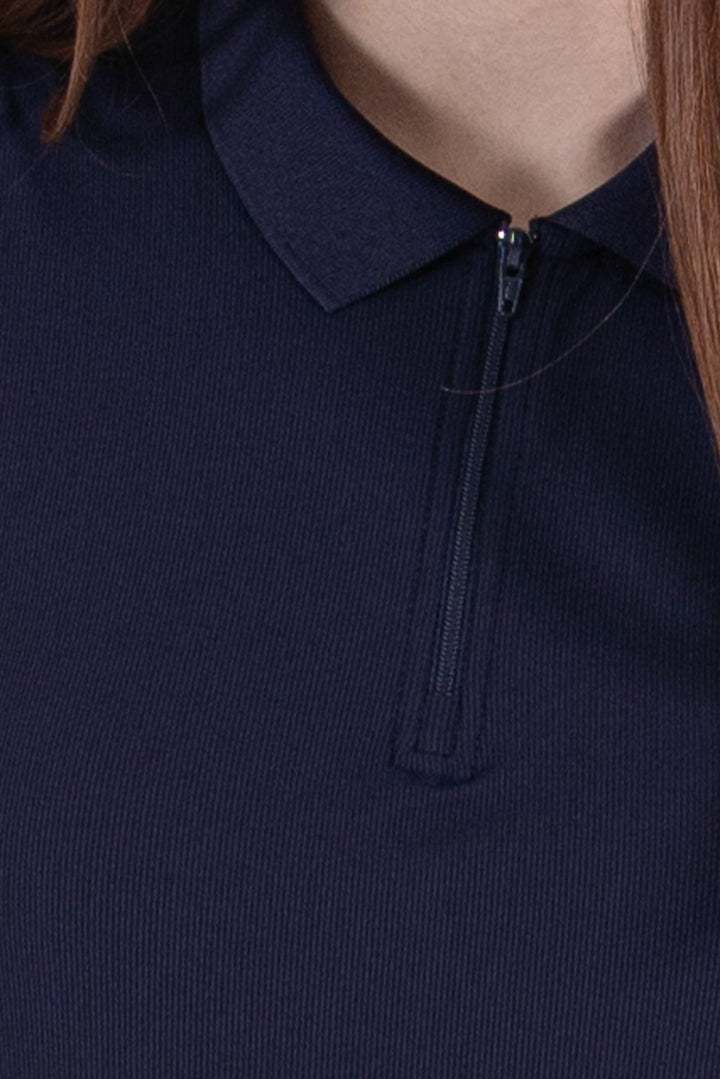 Foray Golf Rib Sleeveless Zip Polo