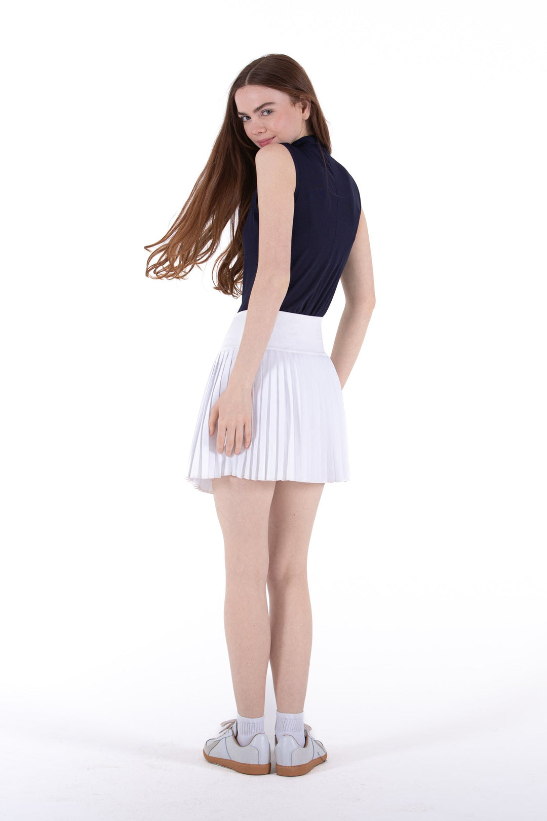 Foray Golf Rib Sleeveless Zip Polo