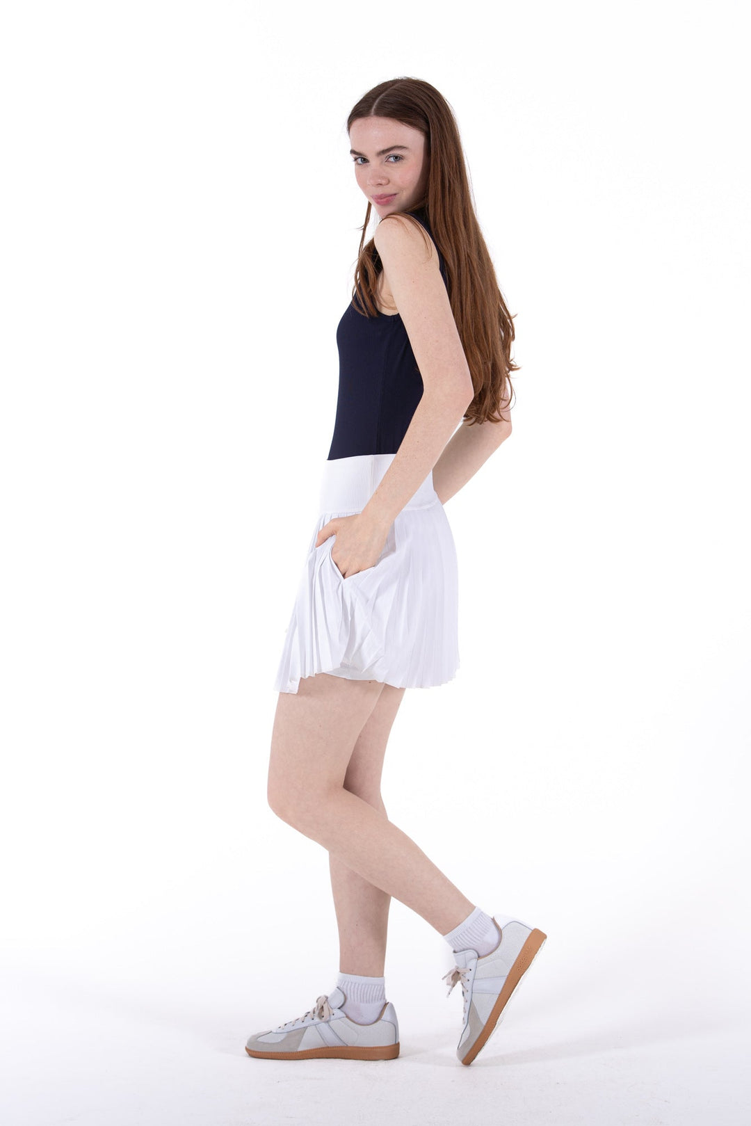 Foray Golf Rib Sleeveless Zip Polo