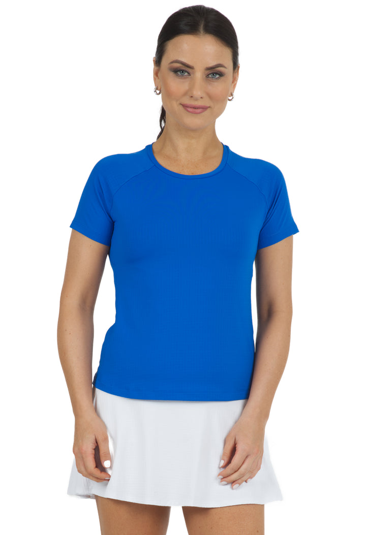 IBKUL Solid Short Sleeve Active Crewneck