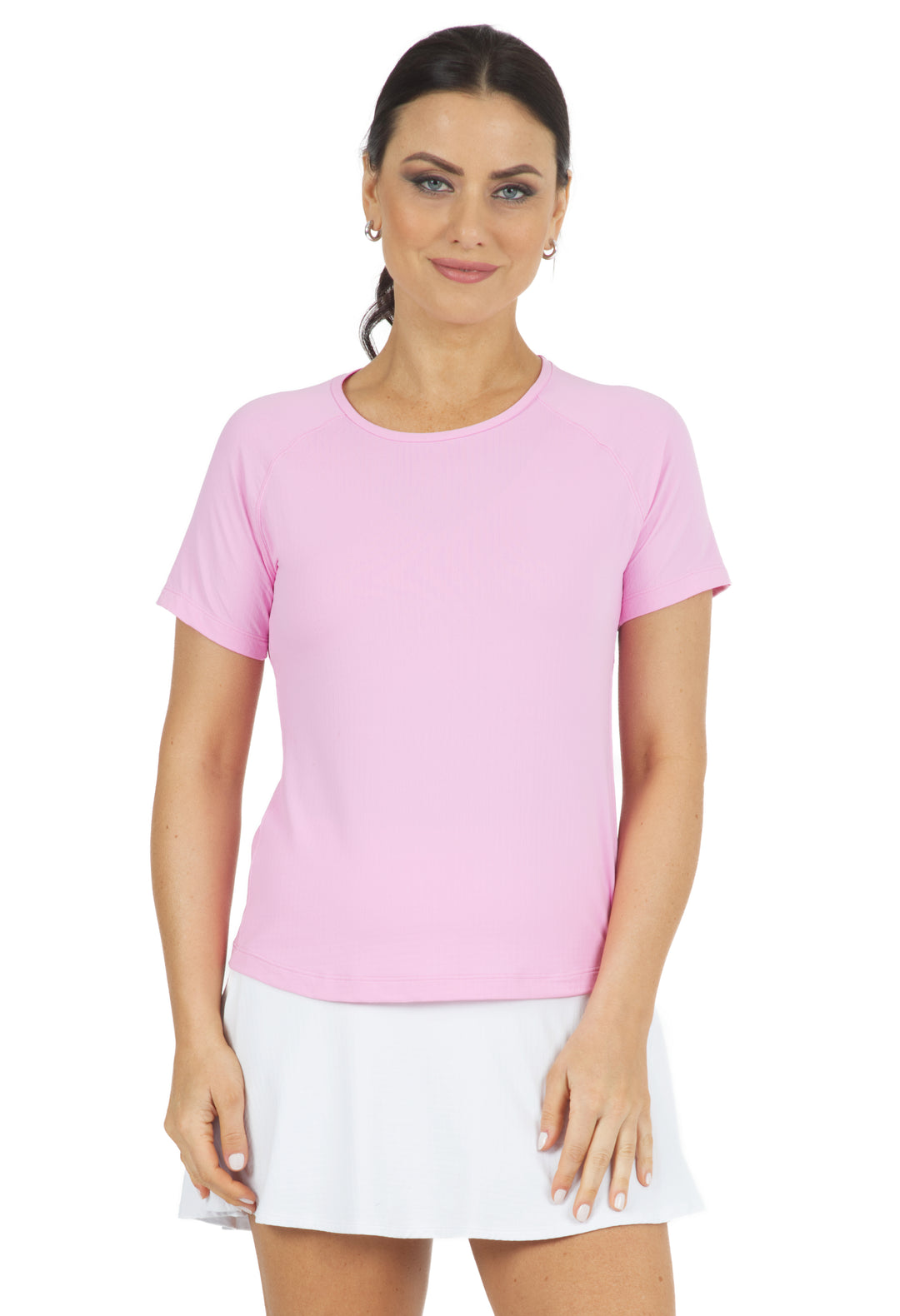 IBKUL Solid Short Sleeve Active Crewneck