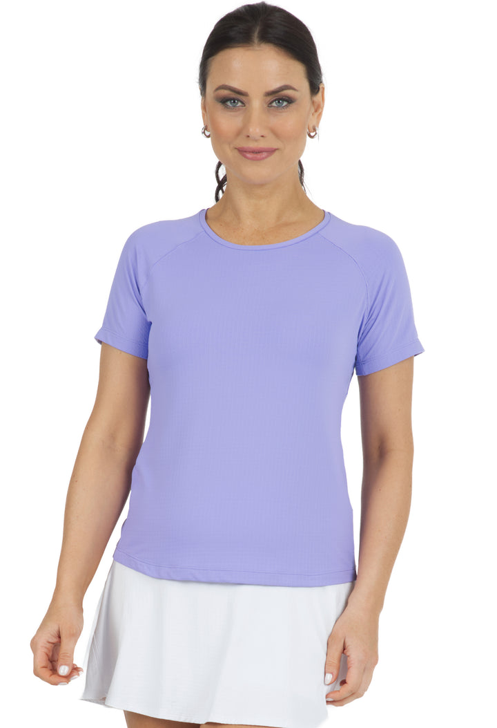 IBKUL Solid Short Sleeve Active Crewneck