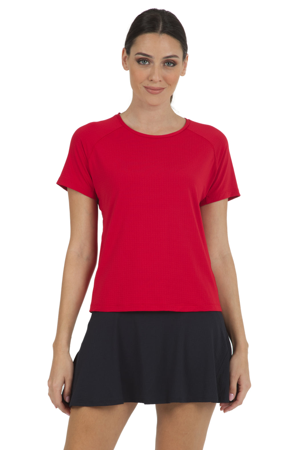 IBKUL Solid Short Sleeve Active Crewneck