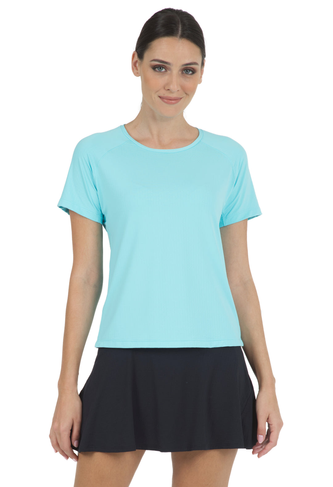 IBKUL Solid Short Sleeve Active Crewneck