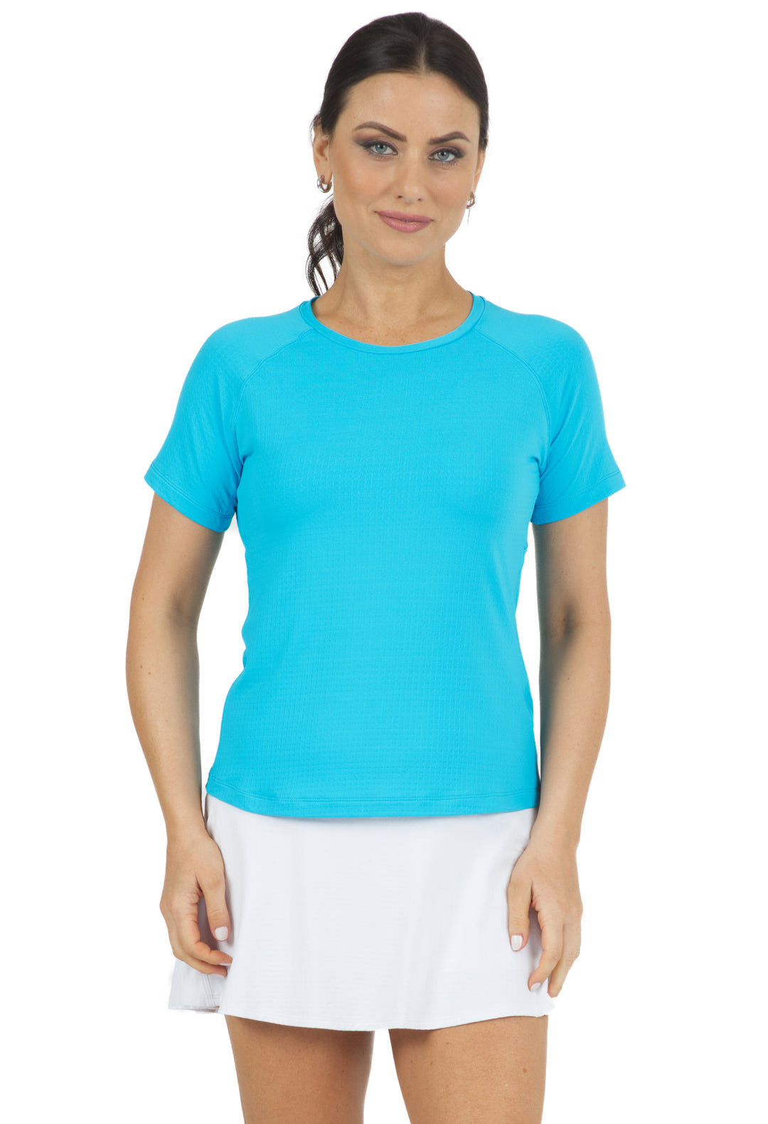 IBKUL Solid Short Sleeve Active Crewneck