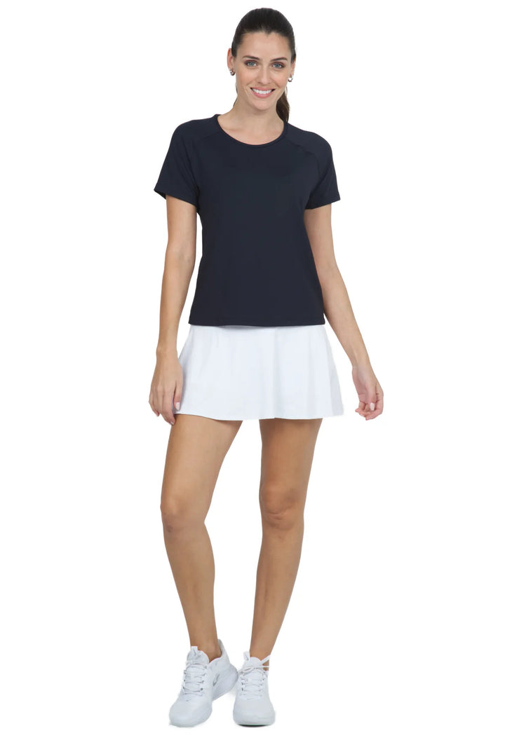 IBKUL Solid Short Sleeve Active Crewneck