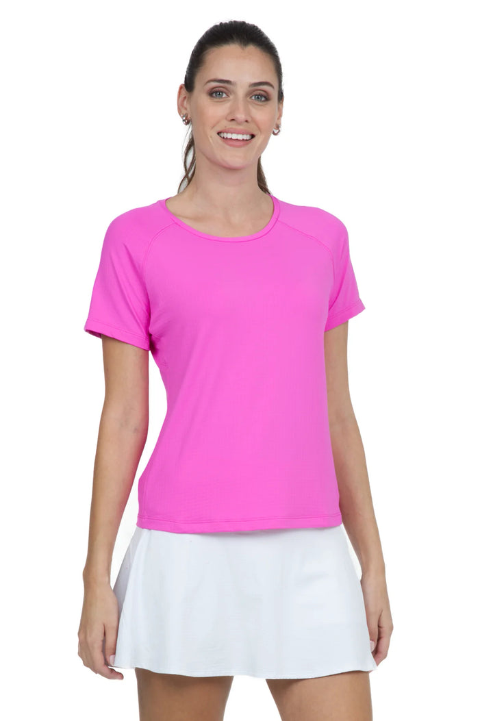 IBKUL Solid Short Sleeve Active Crewneck