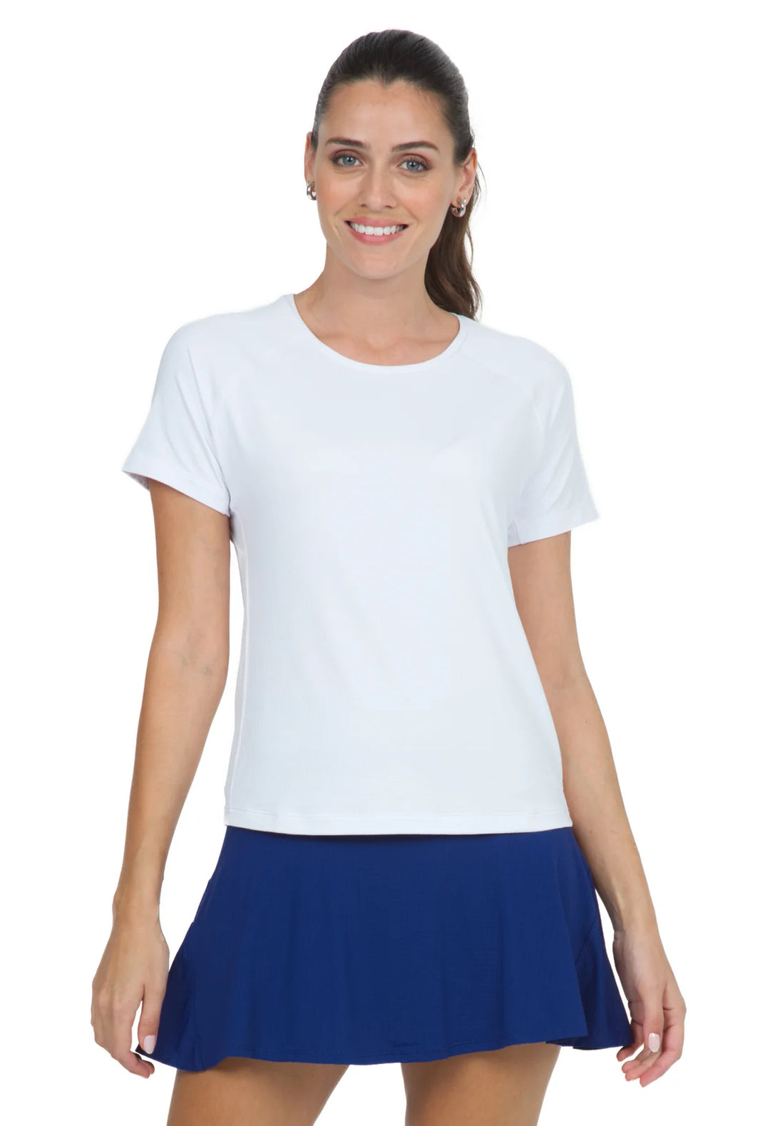 IBKUL Solid Short Sleeve Active Crewneck