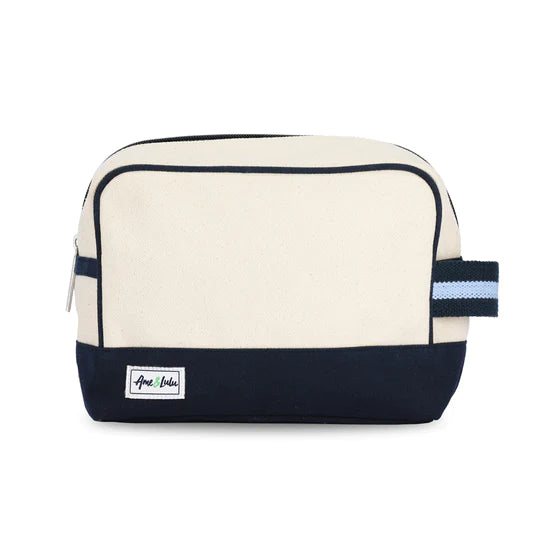 Ame &amp; Lulu Hamptons Canvas Beauty Bags - Two Tone Blue