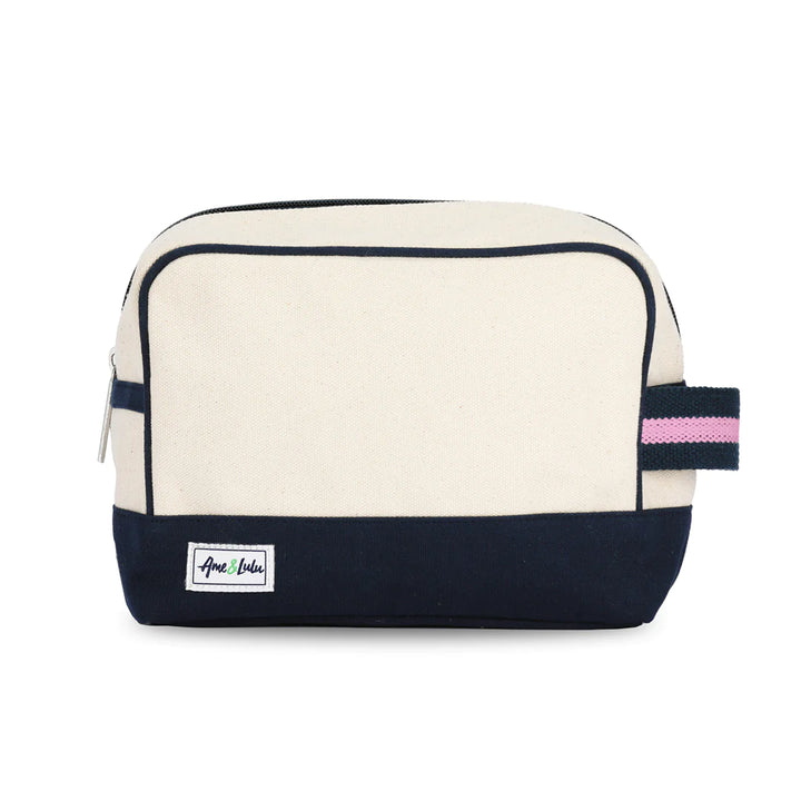 Ame &amp; Lulu Hamptons Canvas Beauty Bags - Pink Berry