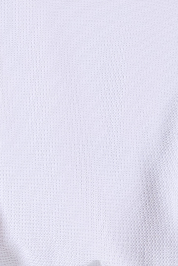 Foray Golf White Seersucker Long Sleeve Polo