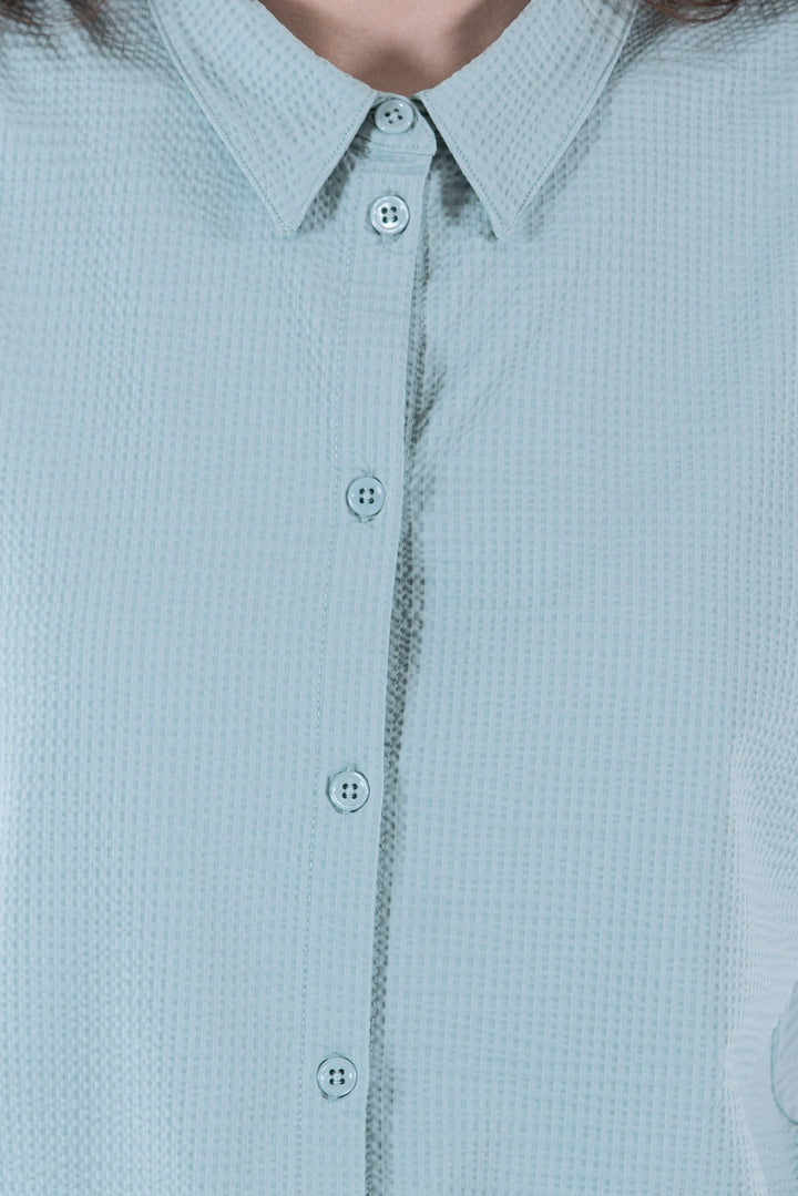 Foray Golf Deep Jade Seersucker Sleeveless Polo