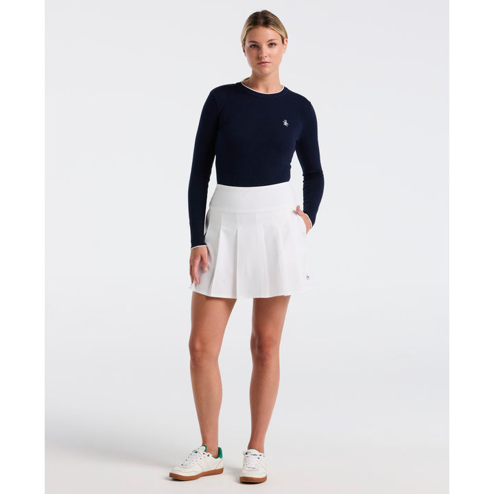 White Original Penguin Pleated 17" Golf Skort [SF26}