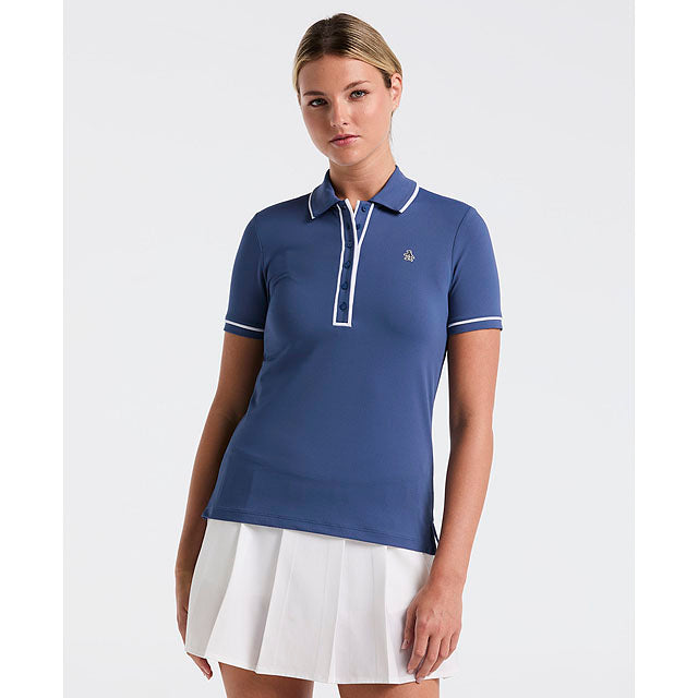 True Navy Original Penguin Veronica Short Sleeve Pique Polo [SF26]