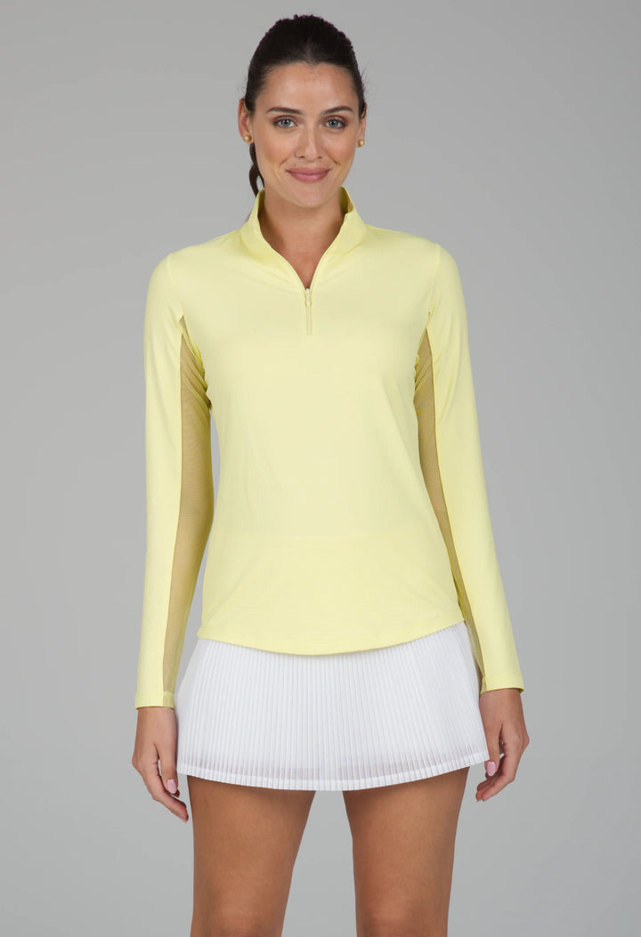 IBKUL Solid Long Sleeve Zip Mock [2026]