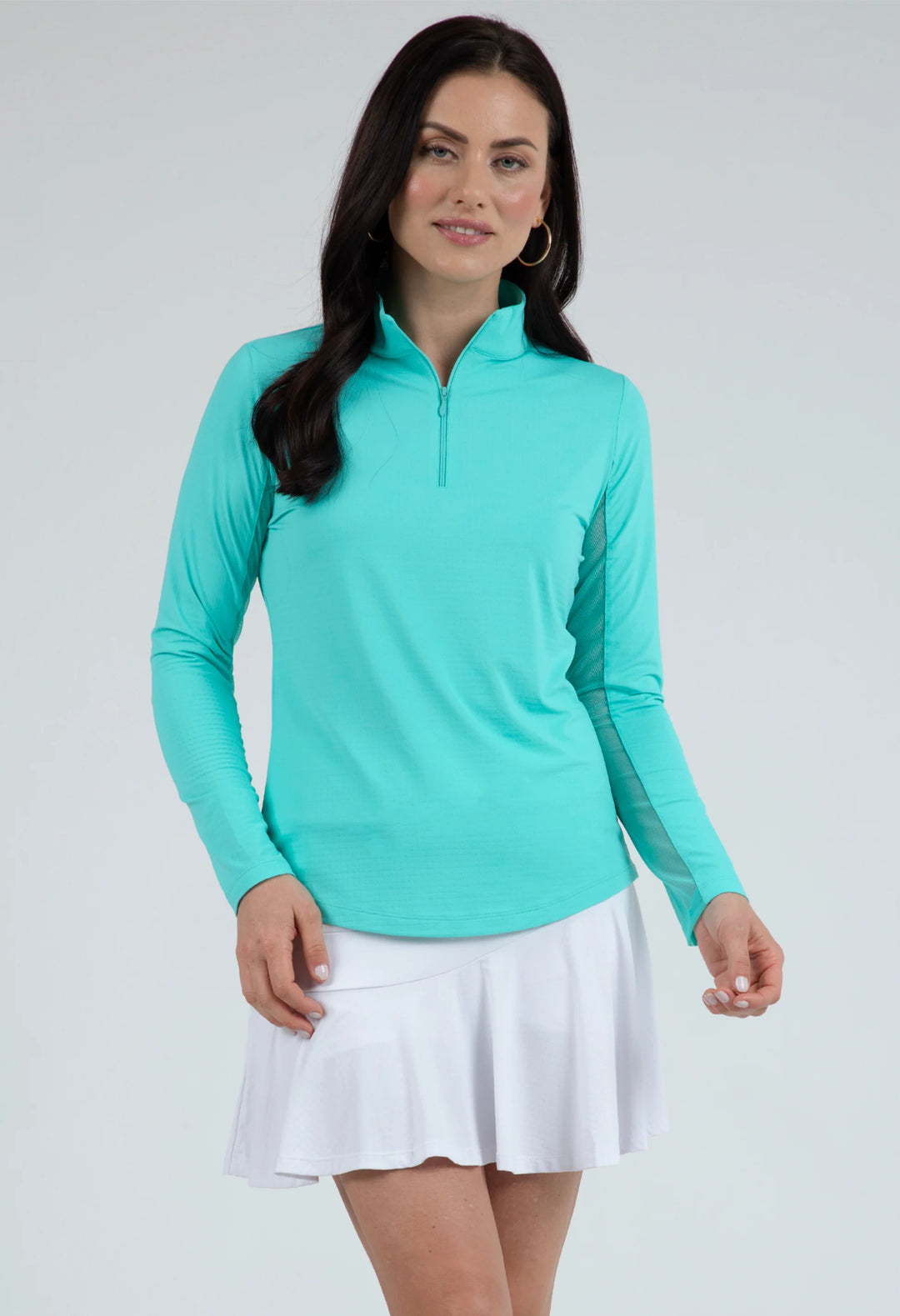 IBKUL Solid Long Sleeve Zip Mock [2026]