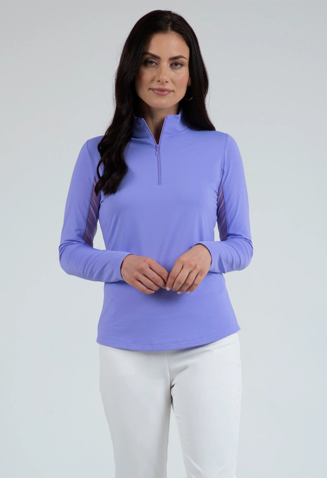 IBKUL Solid Long Sleeve Zip Mock [2026]