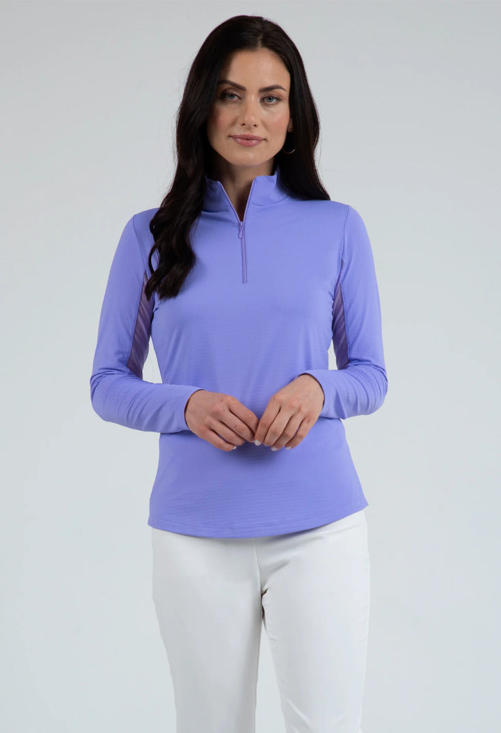 IBKUL Solid Long Sleeve Zip Mock [2026]