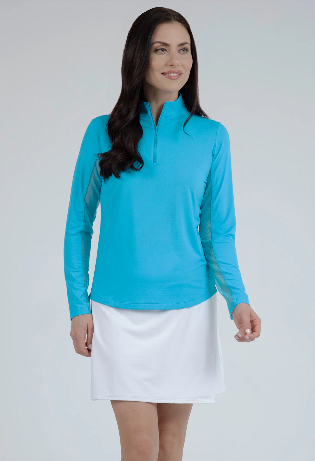 IBKUL Solid Long Sleeve Zip Mock [2026]