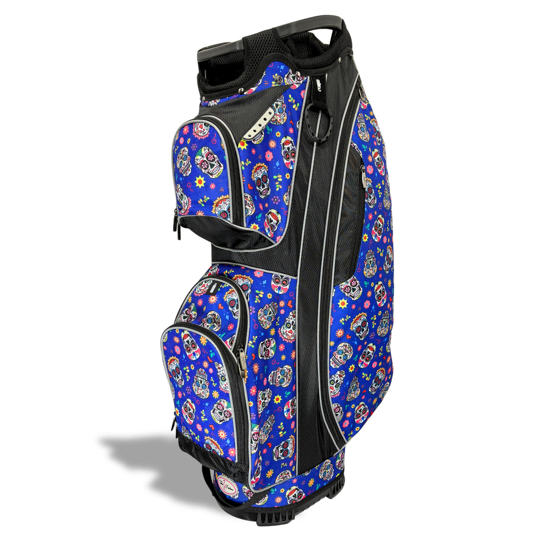 Taboo Fashions Sugar Skulls Blue 14-Way Lightweight Cart Bag