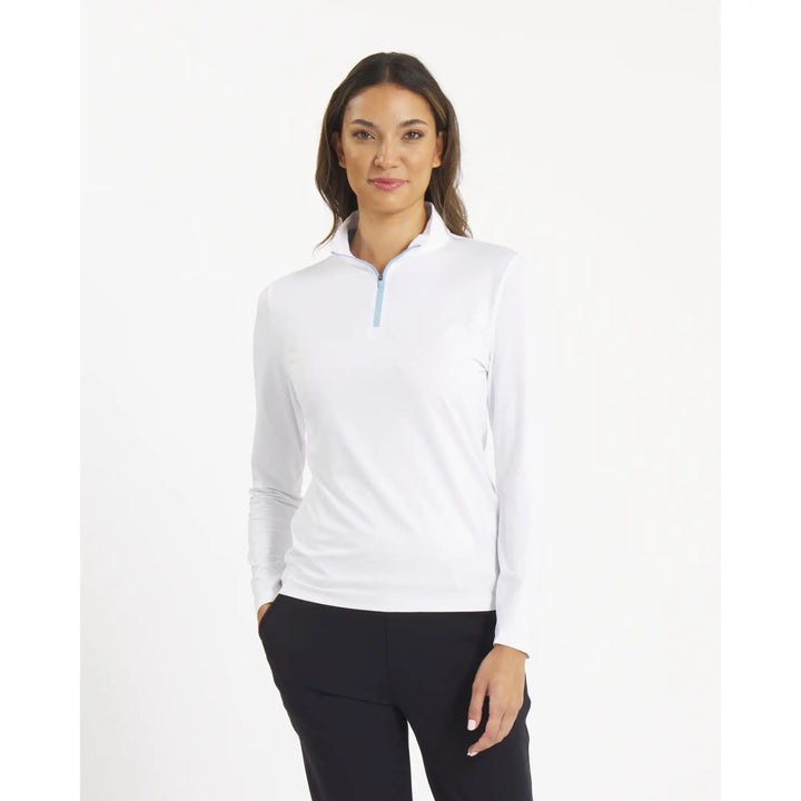 Sun Mountain Payton Quarter Zip - White