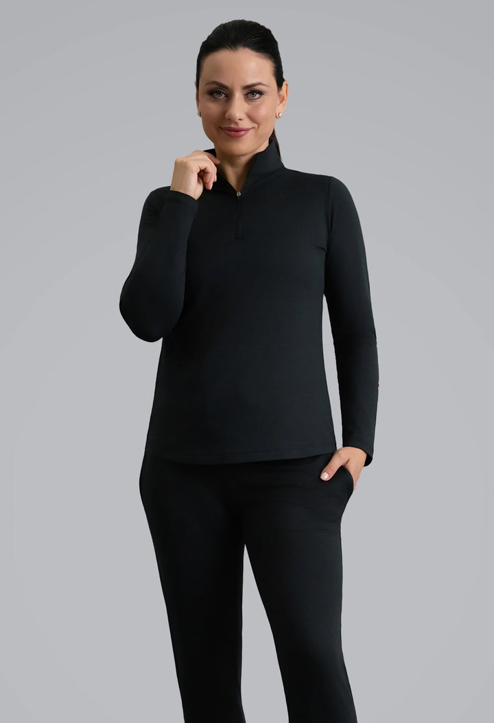 IBKUL IBKomfortable Long Sleeve Mock Neck Top