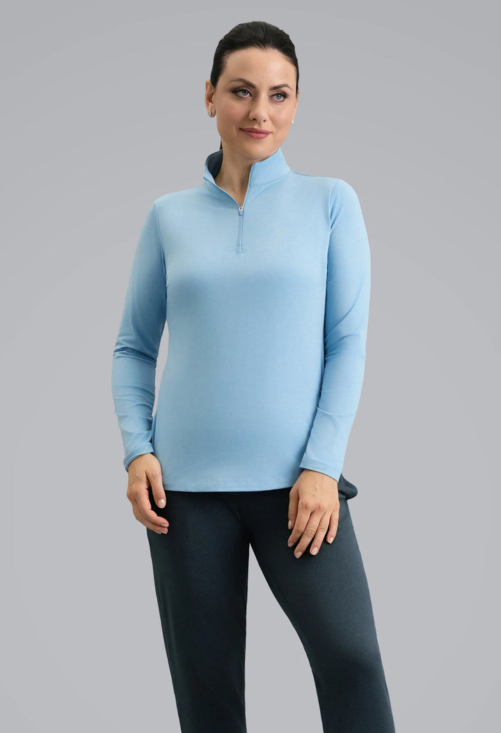 IBKUL IBKomfortable Long Sleeve Mock Neck Top