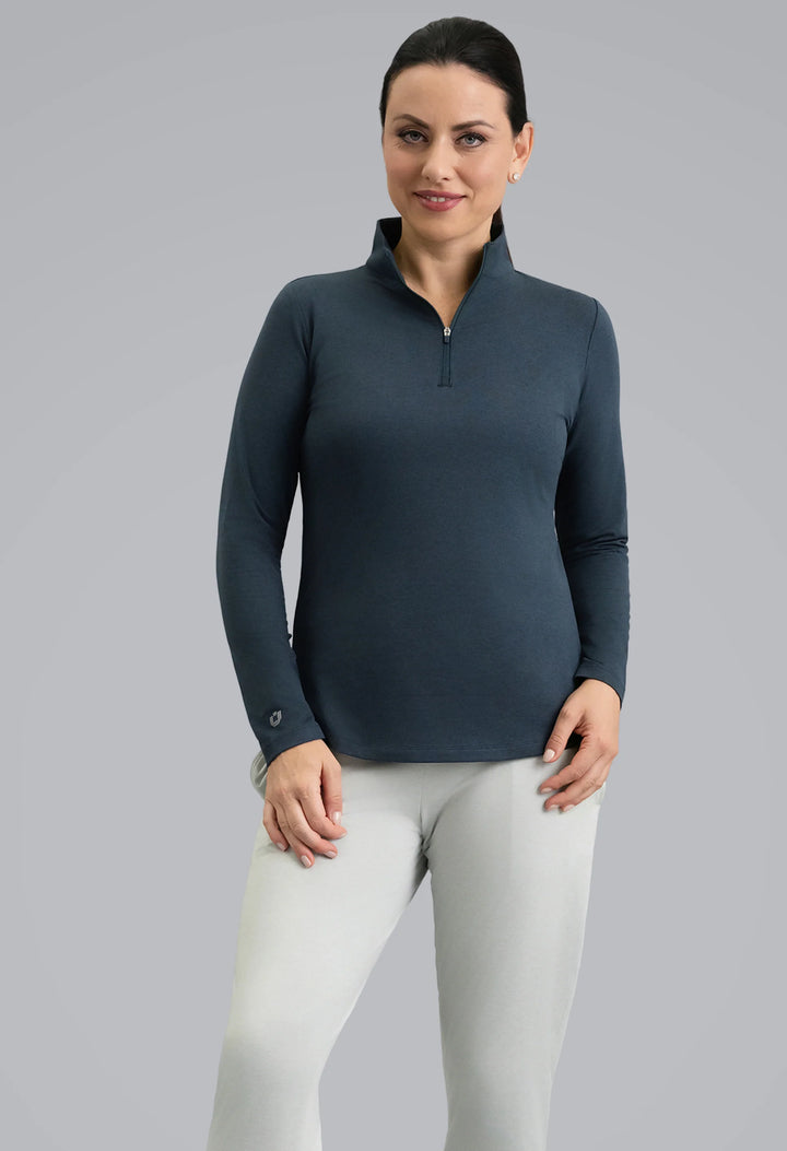 IBKUL IBKomfortable Long Sleeve Mock Neck Top
