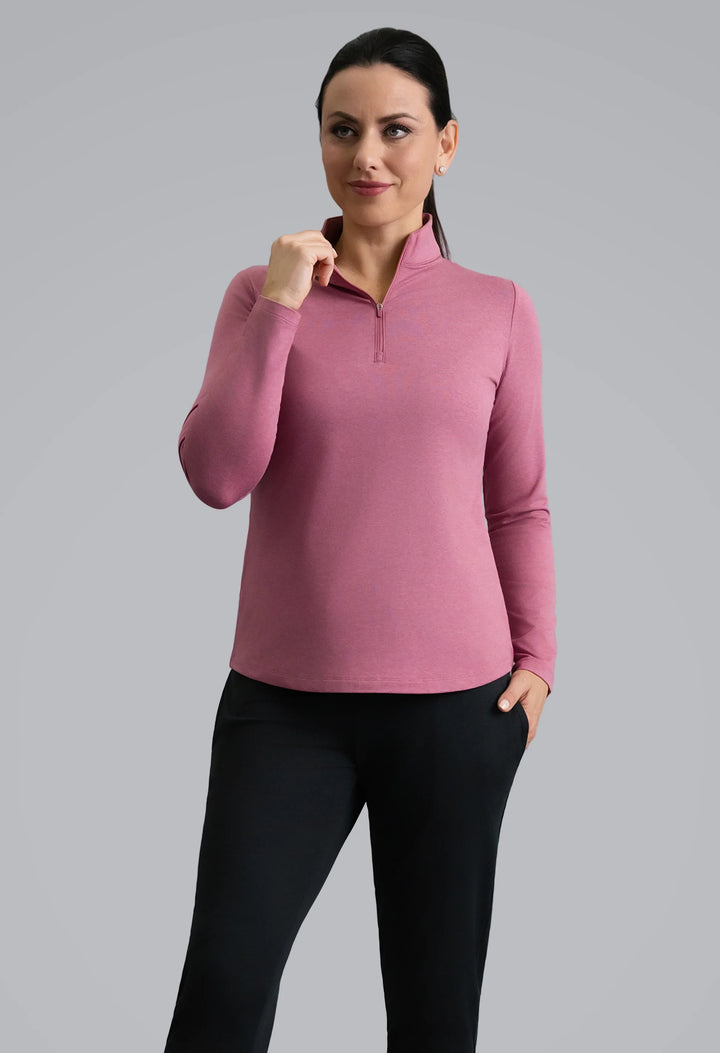 IBKUL IBKomfortable Long Sleeve Mock Neck Top
