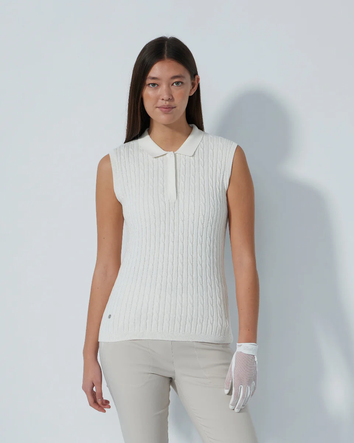 Daily Sports Madelene Cable Knit Sleeveless Polo [PS26]