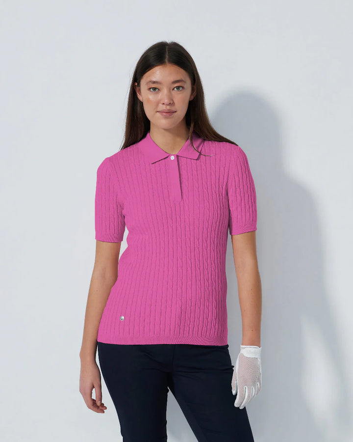 Daily Sports Madelene Cable Knit Sleeveless Polo [PS26]