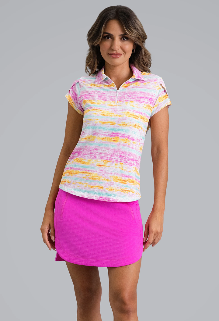 IBKUL Gia Tulip Sleeve Polo
