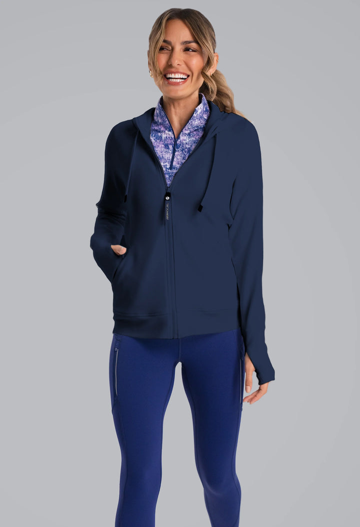 IBKUL Micro Waffle Knit Hood Jacket