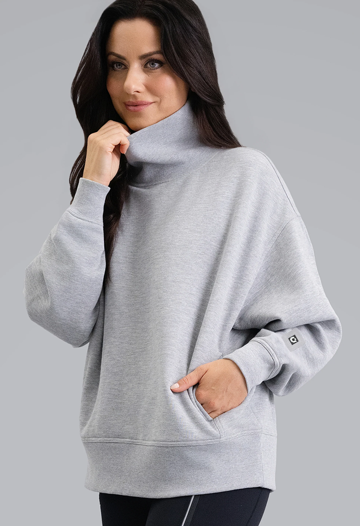 IBKUL Micro Waffle Knit Snuggle Funnel Pullover [2026]