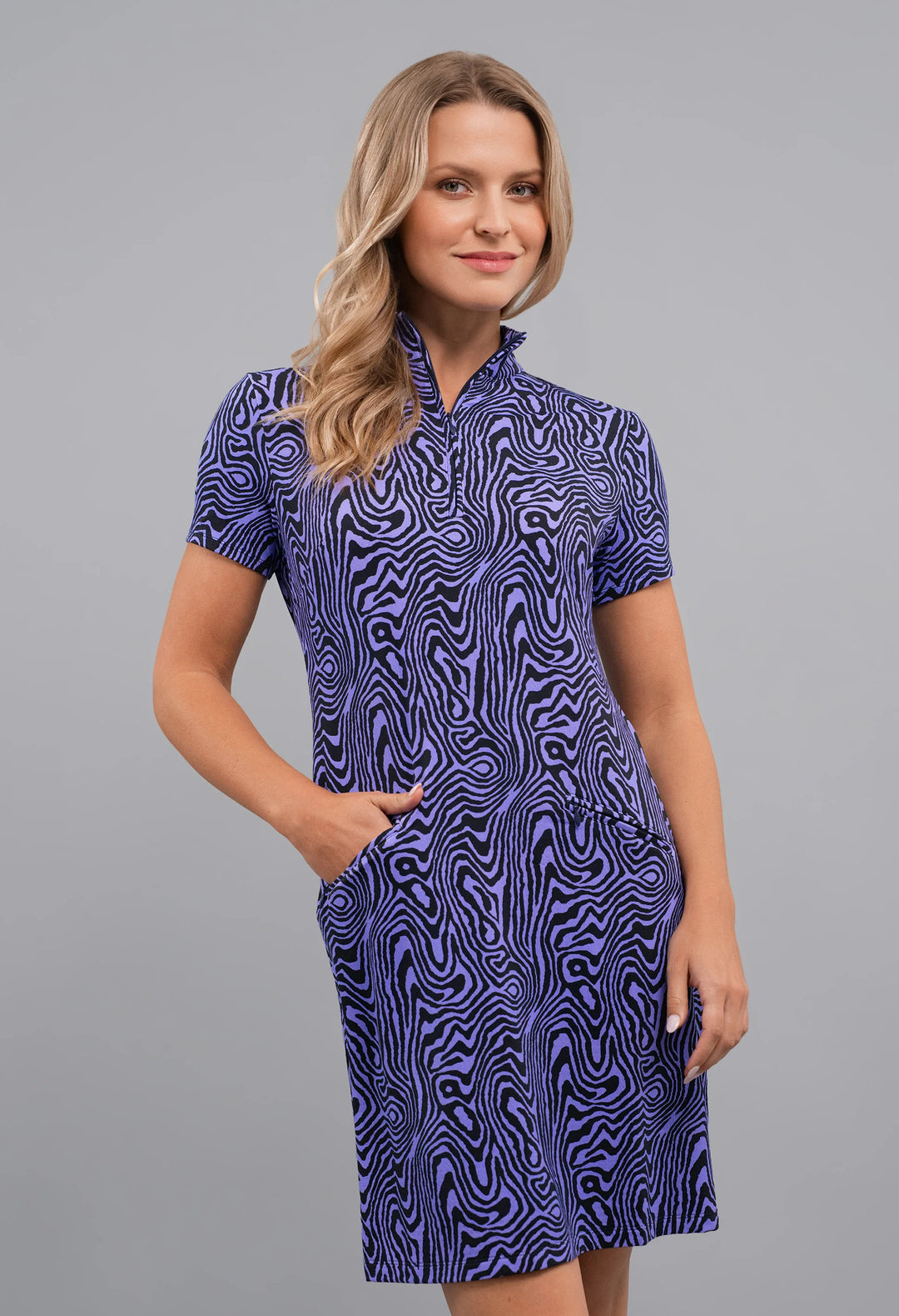 IBKUL Short Sleeve Print Dresses [SF26]