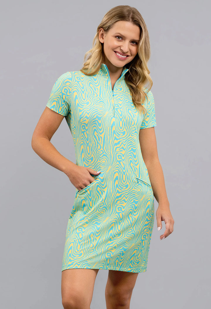 IBKUL Short Sleeve Print Dresses [SF26]