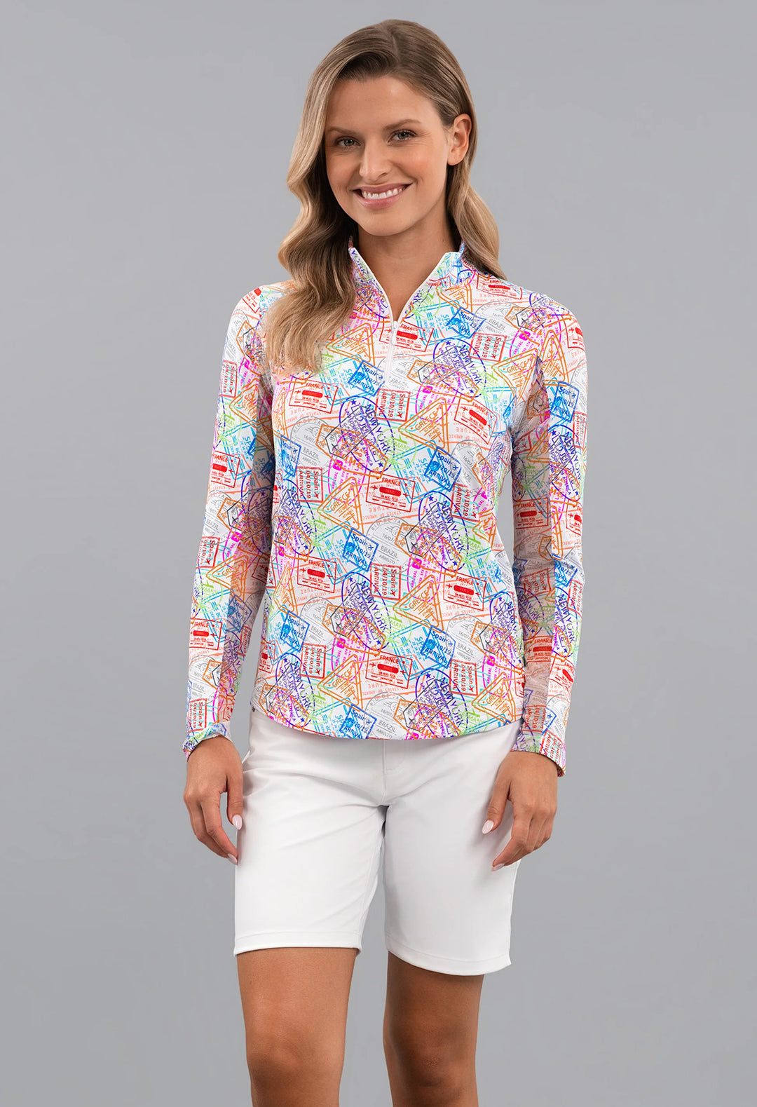 IBKUL Limited Edition Global Impression Quarter Zip Mock [SF26]