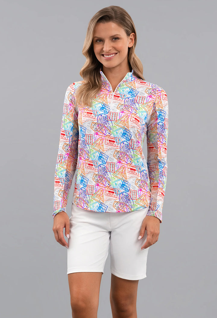 IBKUL Limited Edition Global Impression Quarter Zip Mock [SF26]