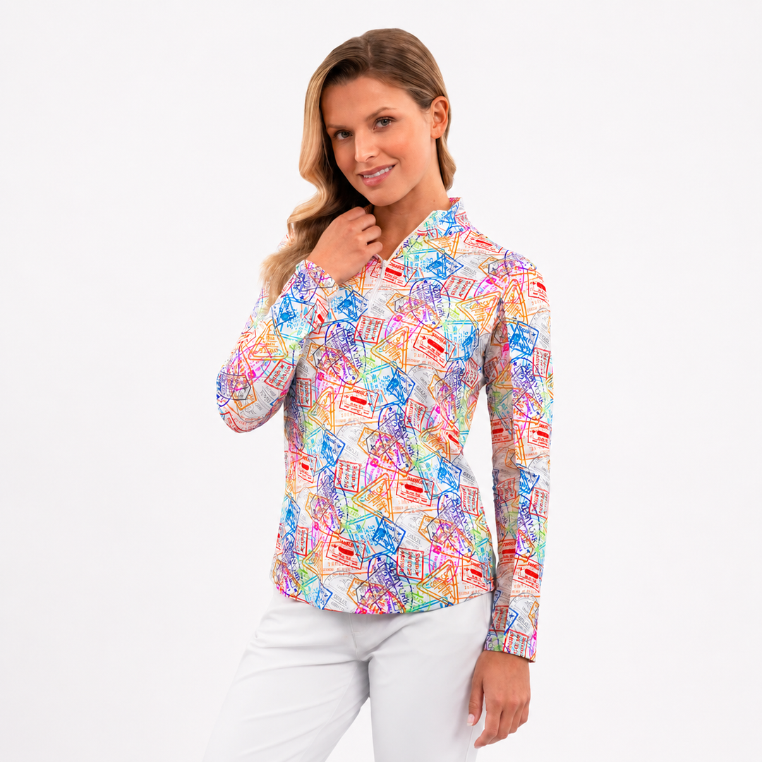 IBKUL Limited Edition Global Impression Quarter Zip Mock [SF26]