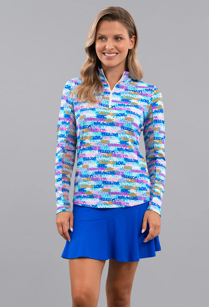 IBKUL Limited Edition Happiness Quarter Zip Mock [SF26]