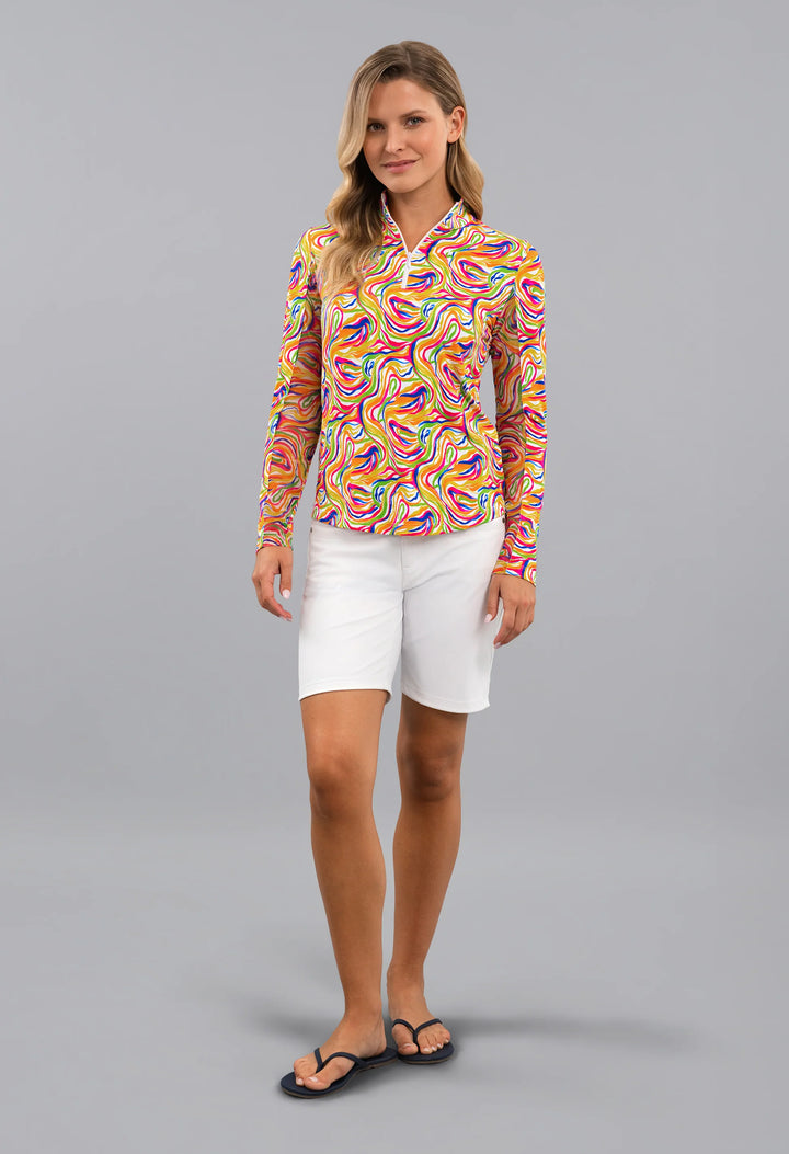 IBKUL Limited Edition Thalia Quarter Zip Mock [SF26]