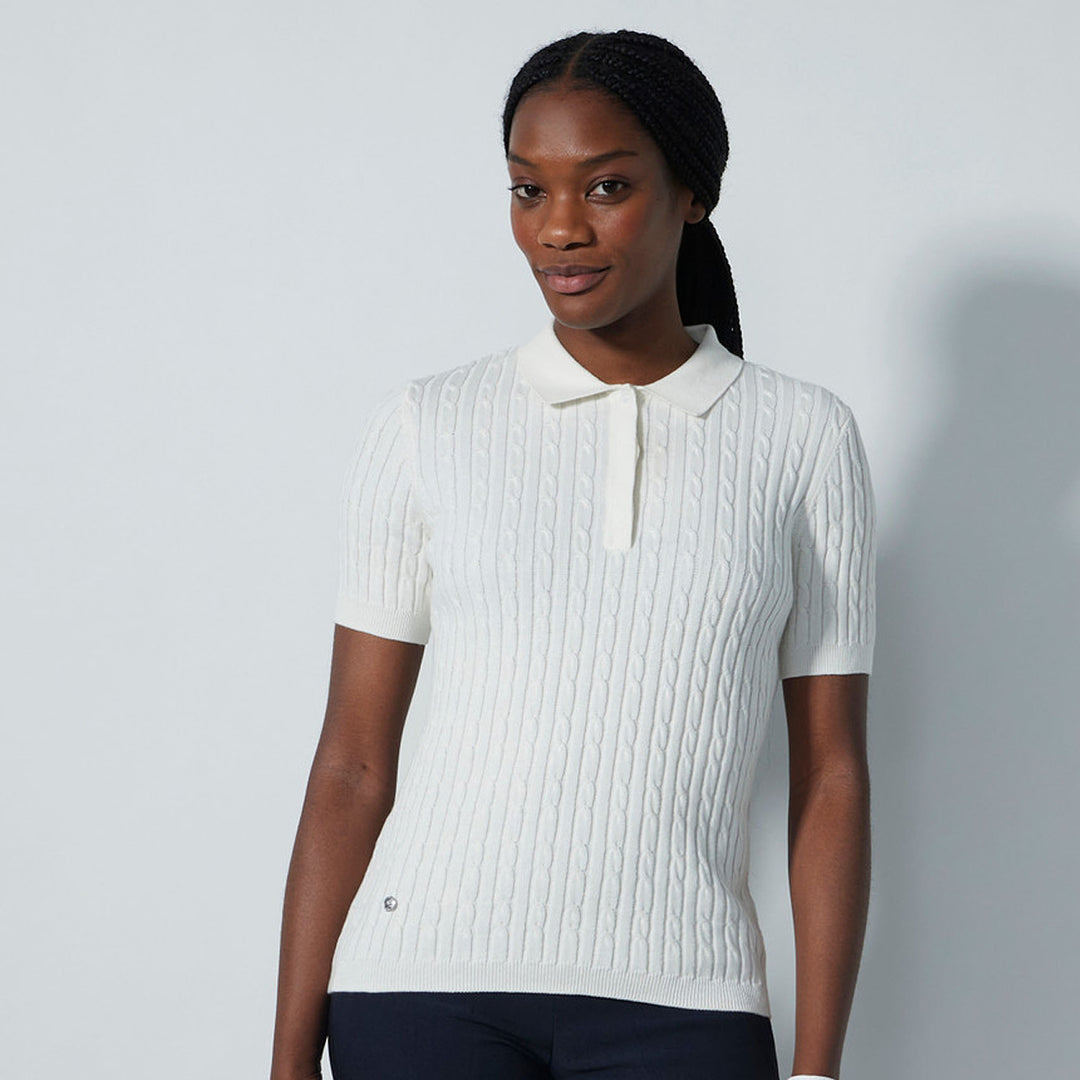 Daily Sports Madelene Cable Knit Short Sleeve Polo [SS26]