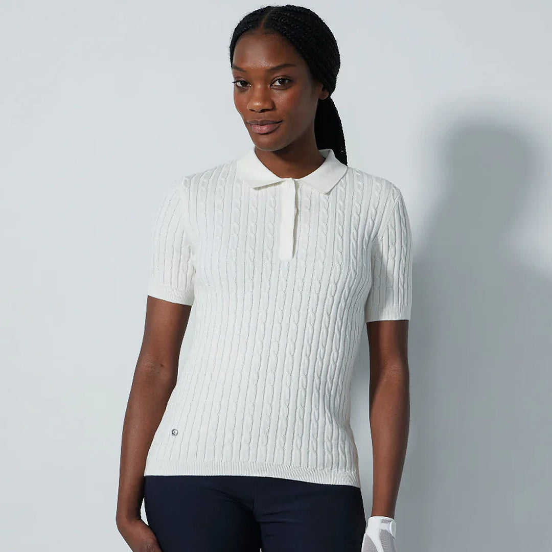 Daily Sports Madelene Cable Knit Short Sleeve Polo [PS26]