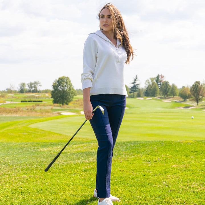 JoFit Every Wear White Knit Pullover