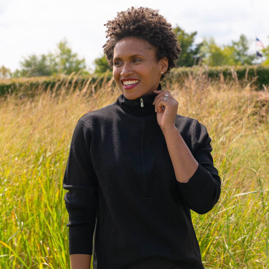 JoFit Every Wear Black Knit Pullover