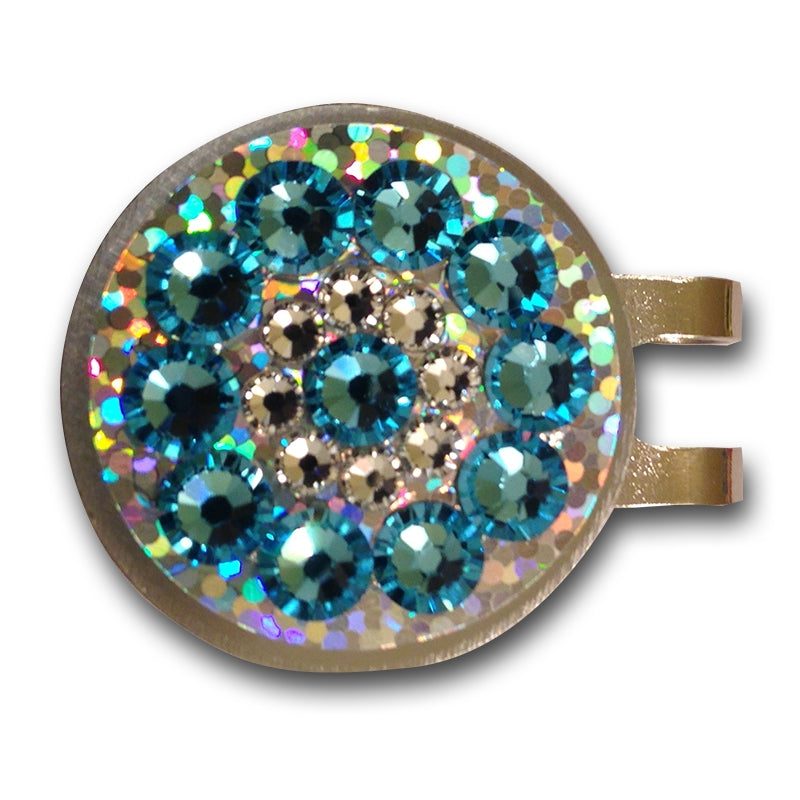 Blingo Ballmarker - Light Blue/Silver Glitter image 1