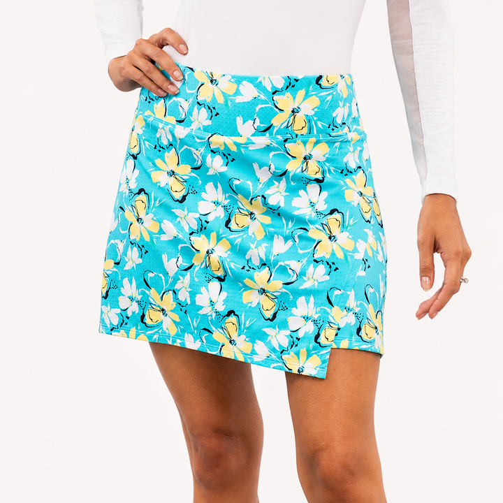 IBKUL Faux Wrap Print Skorts [SF26]