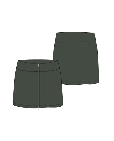 Aurora Olive Embossed Snake Skort