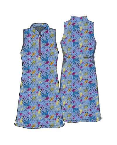 Course To Cocktails Amalfi Blue Sleeveless Dress